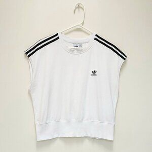 adidas three stripes waist cinch tee